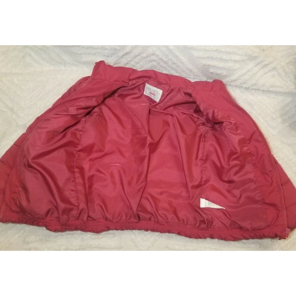 The Children's Place Girls' Puffer Jacket Snow Winter Pink Coat Small ( 5 / 6 )